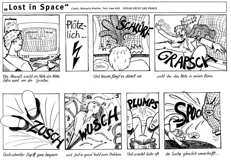 Comic über das Internet