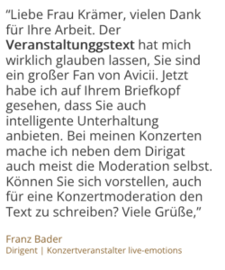 Meinen Claim verdanke ich Kunden, wie diesen.