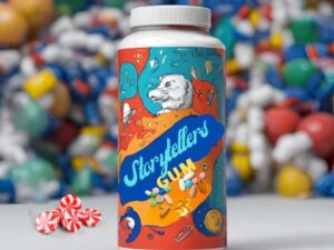 Storytelling Gum in der Flasche