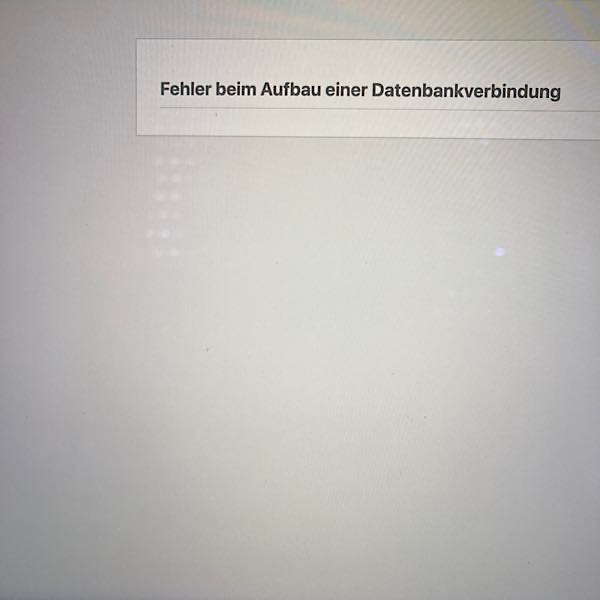 12-von-12-computermeldung Computermeldung "Fehler beim Aufbau einer Datenbankverbindung"